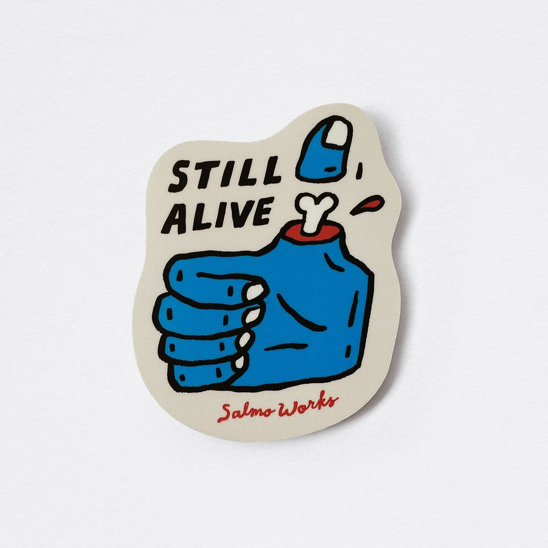 Still Alive 还活着 - 防水贴纸 - 贴纸 - 防水材质 蓝色