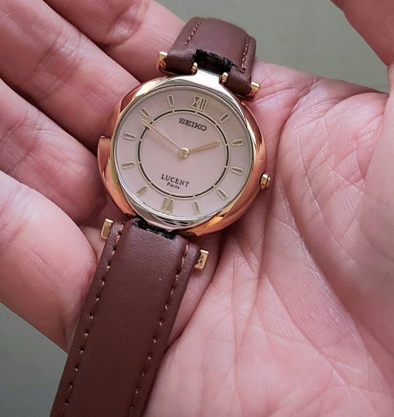 Vintage Seiko Lucent Paris France cased 古董石英表 - 女表 - 其他材质 