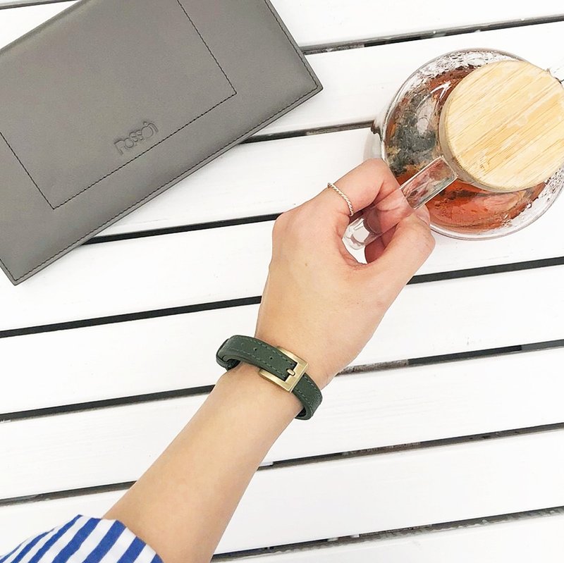 手环橄榄绿色 - 其他 - 真皮 绿色