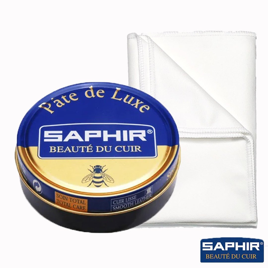法国莎菲尔SAPHIR 皮革亮光蜡50ml 附超细纤维布 皮革保养 鞋油 - 其他 - 其他材质 