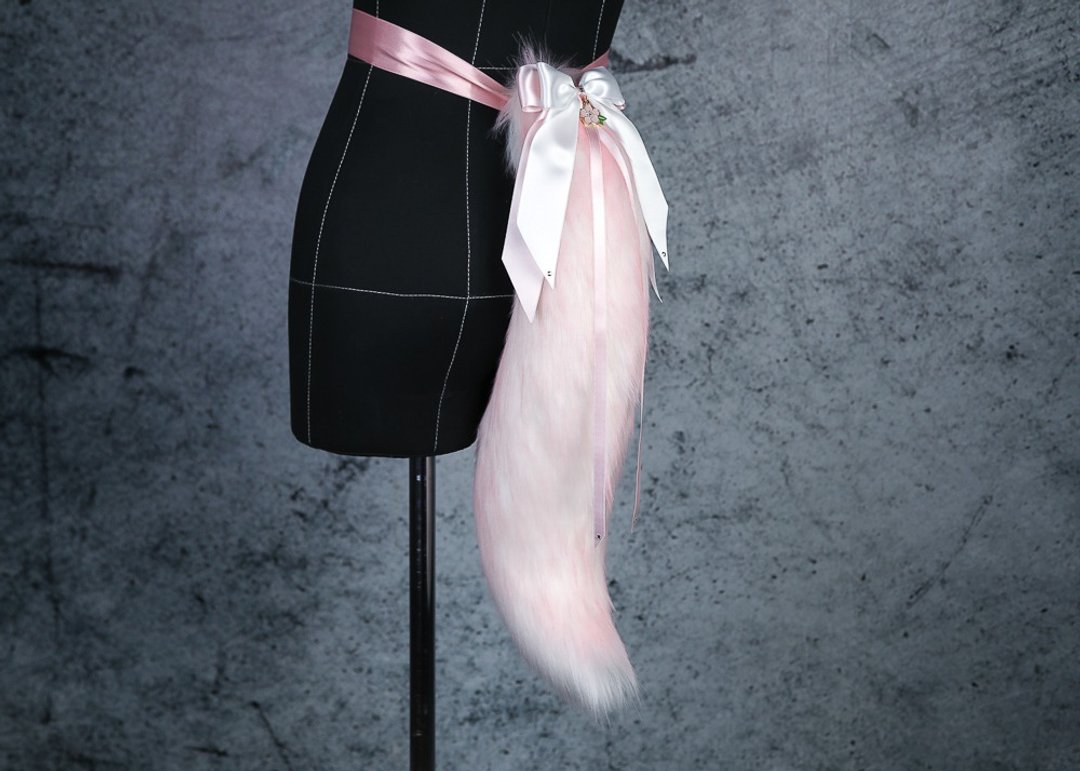 Sakura Fox Tail Faux Fur Tail - 其他 - 其他人造纤维 粉红色