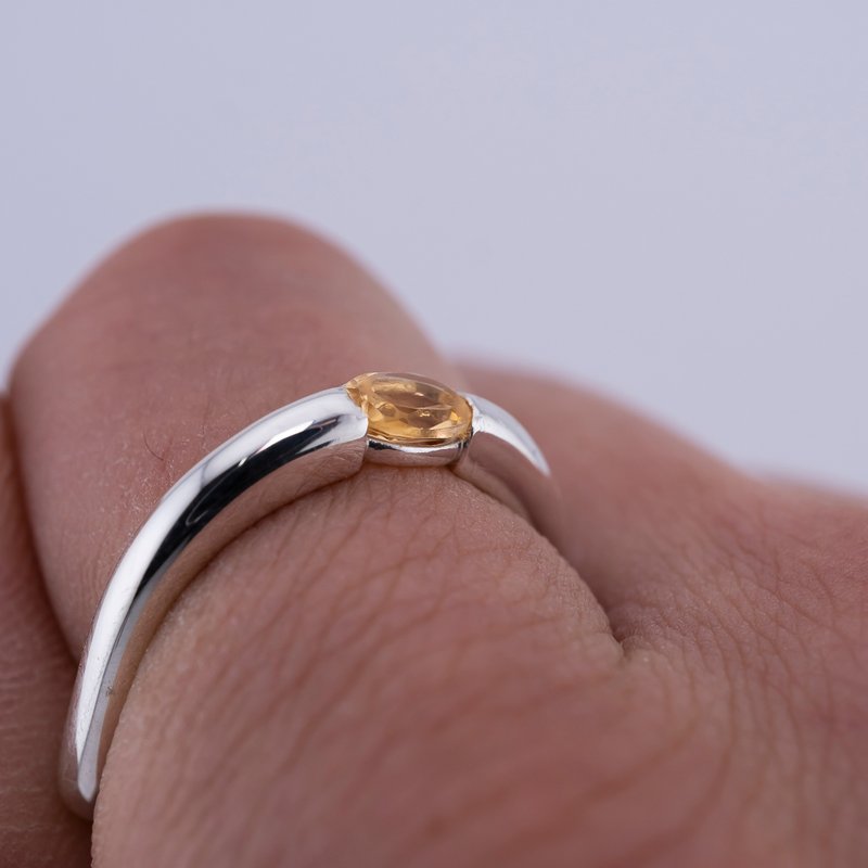 【可选天然石】贴合手指的纯银戒指 【订制生产】S-029 - 戒指 - 其他金属 银色