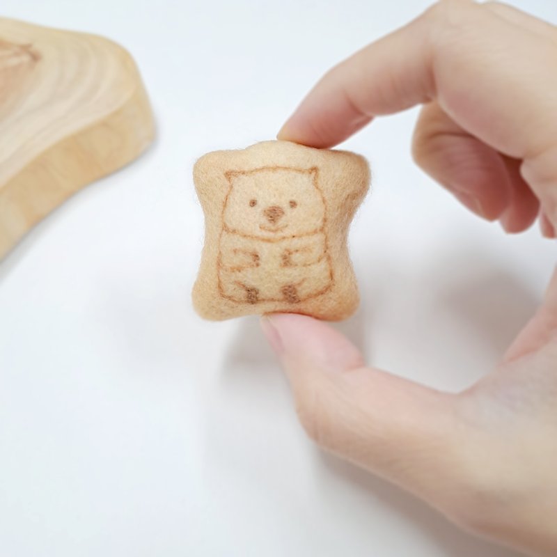 双面小熊饼干 羊毛毡  羊毛毡饼干 - 其他 - 羊毛 多色
