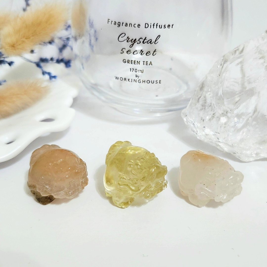 黄胶花龙龟/黄水晶龙龟/黄兔毛龙龟 - 摆饰 - 水晶 黄色