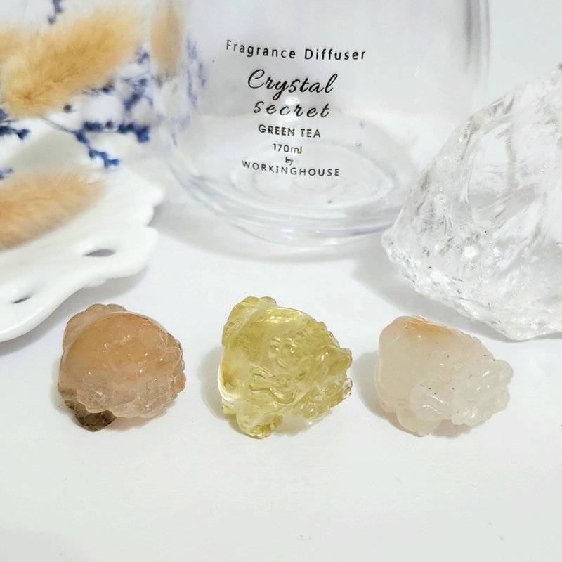 黄胶花龙龟/黄水晶龙龟/黄兔毛龙龟 - 摆饰 - 水晶 黄色