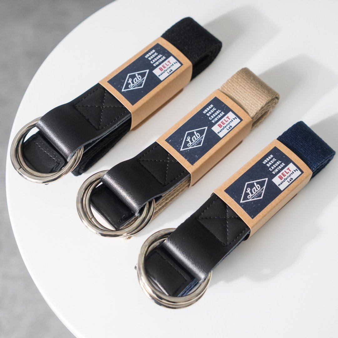 六色金属双圈真皮帆布腰带 皮带 潮牌腰带 Canvas belt - 皮带/腰带 - 尼龙 