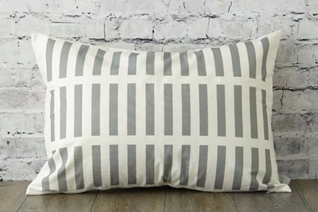 Pillowcase Bedding 63 × 43cm Gray Square Check Scandinavian Design jubileemkr080ym - 摆饰 - 棉 