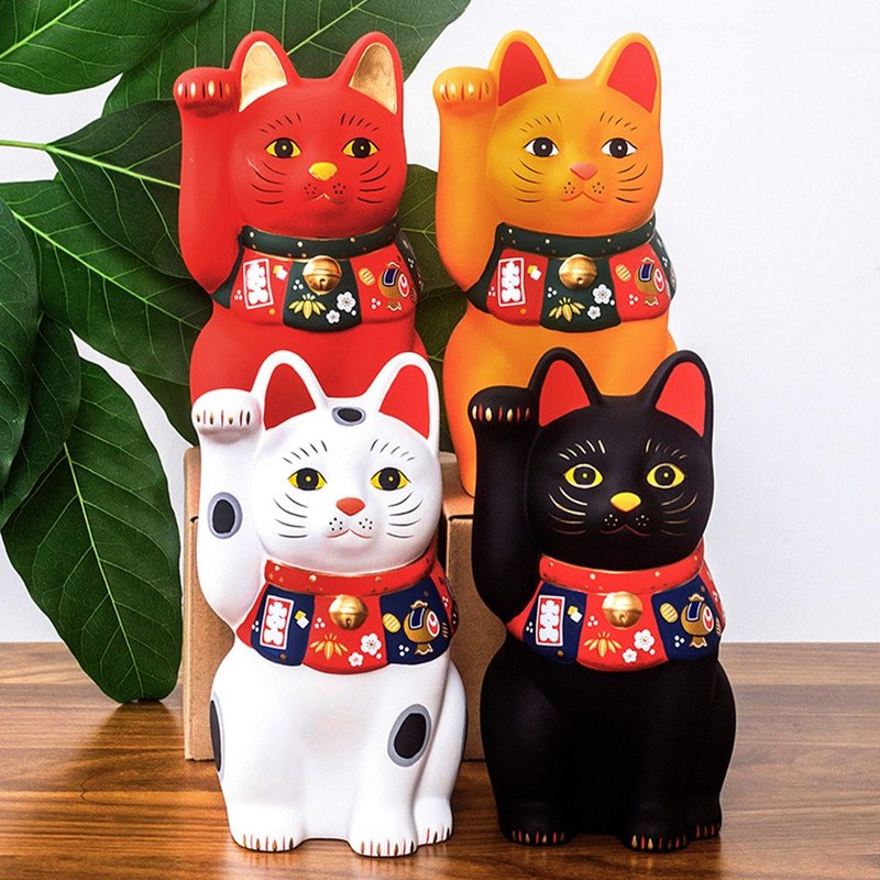 日本药师窑福助招福开运陶瓷招财猫店铺开业日式摆件创意送人礼物 - 摆饰 - 陶 