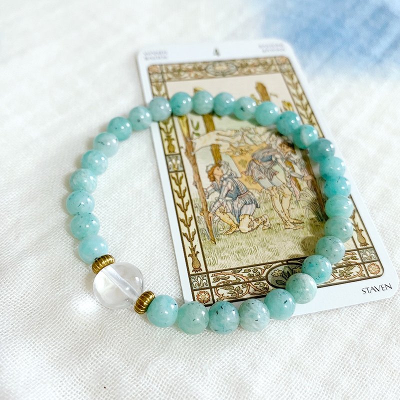 沙克泥 天然矿石 水晶手环 - 手链/手环 - 半宝石 