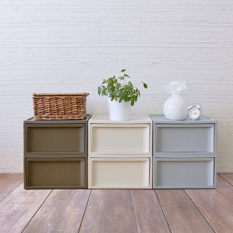 日本RISU 北欧风堆叠抽屉柜组(加大版) M - 收纳用品 - 塑料 