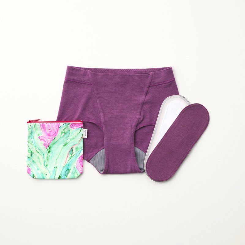 【日本制造】有机棉生理裤入门组 (标准型) 护敏感肌 生理内裤 内着 舒适内裤 - 女士内衣裤 - 棉．麻 