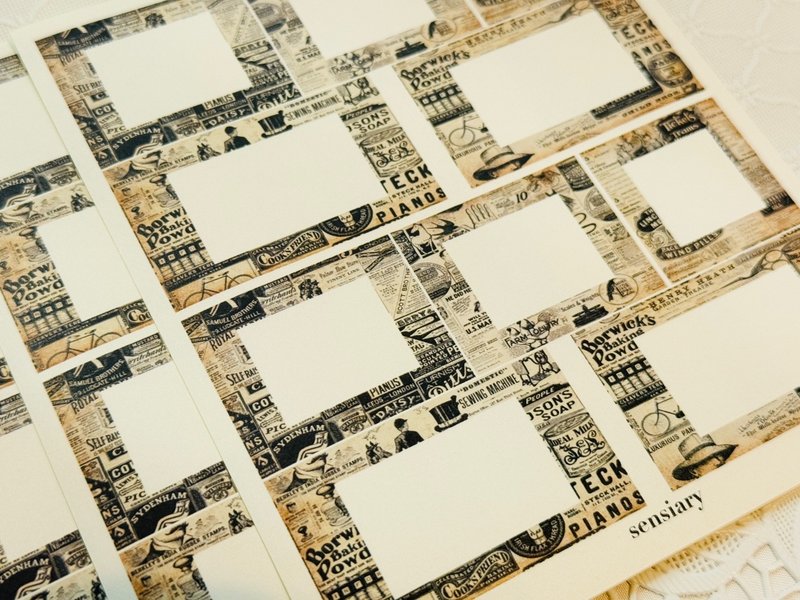 sensiary 复古烫金方形贴纸 no.1 - 卡片/明信片 - 纸 