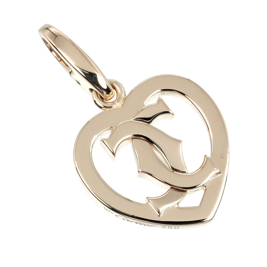 【日本直送】卡地亚 CARTIER 2C 心形 坠饰 18K 玫瑰金 约 5.1g【二手】A 级 - 项链 - 贵金属 金色