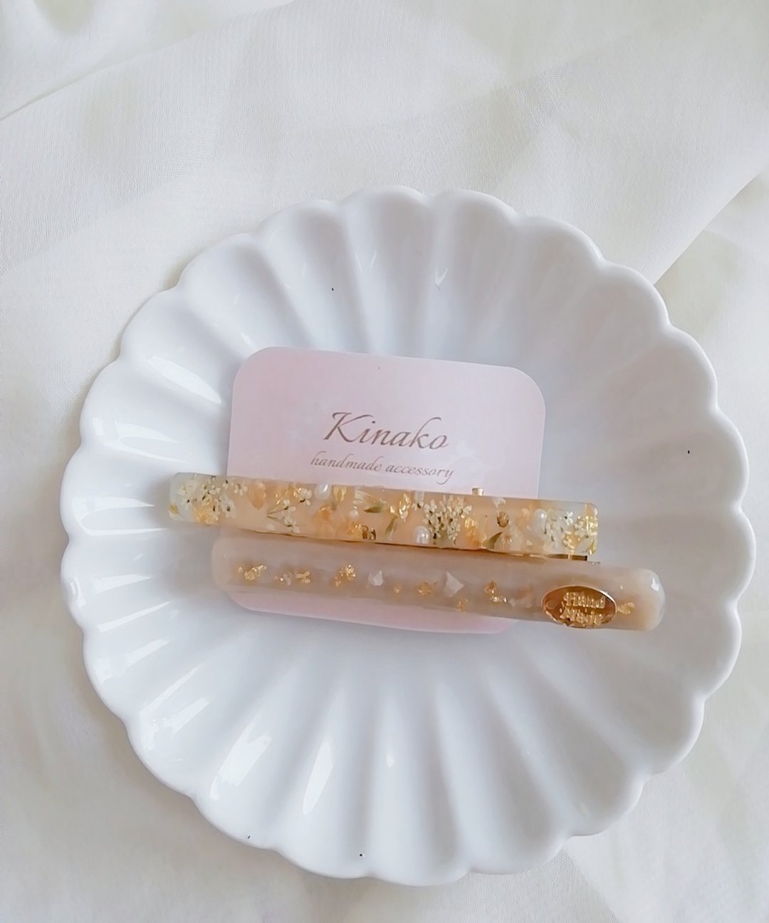 natural color hair clip resin - 发饰 - 树脂 灰色