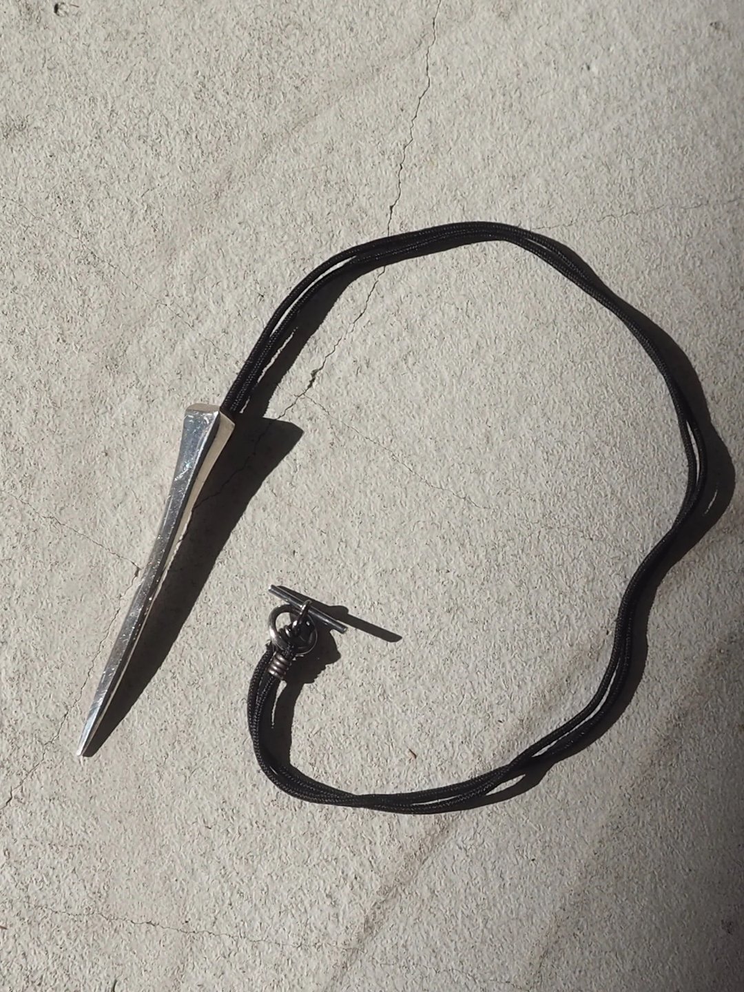HERMES CLOU DE FORGE NECKLACE 爱马仕 钉子项链 银色 复古 - 项链 - 银 银色