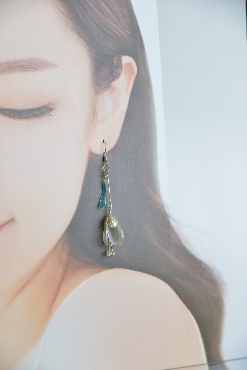 Sandra's 纯粹~ 花の纯色 树脂 耳环 - 耳环/耳夹 - 树脂 紫色