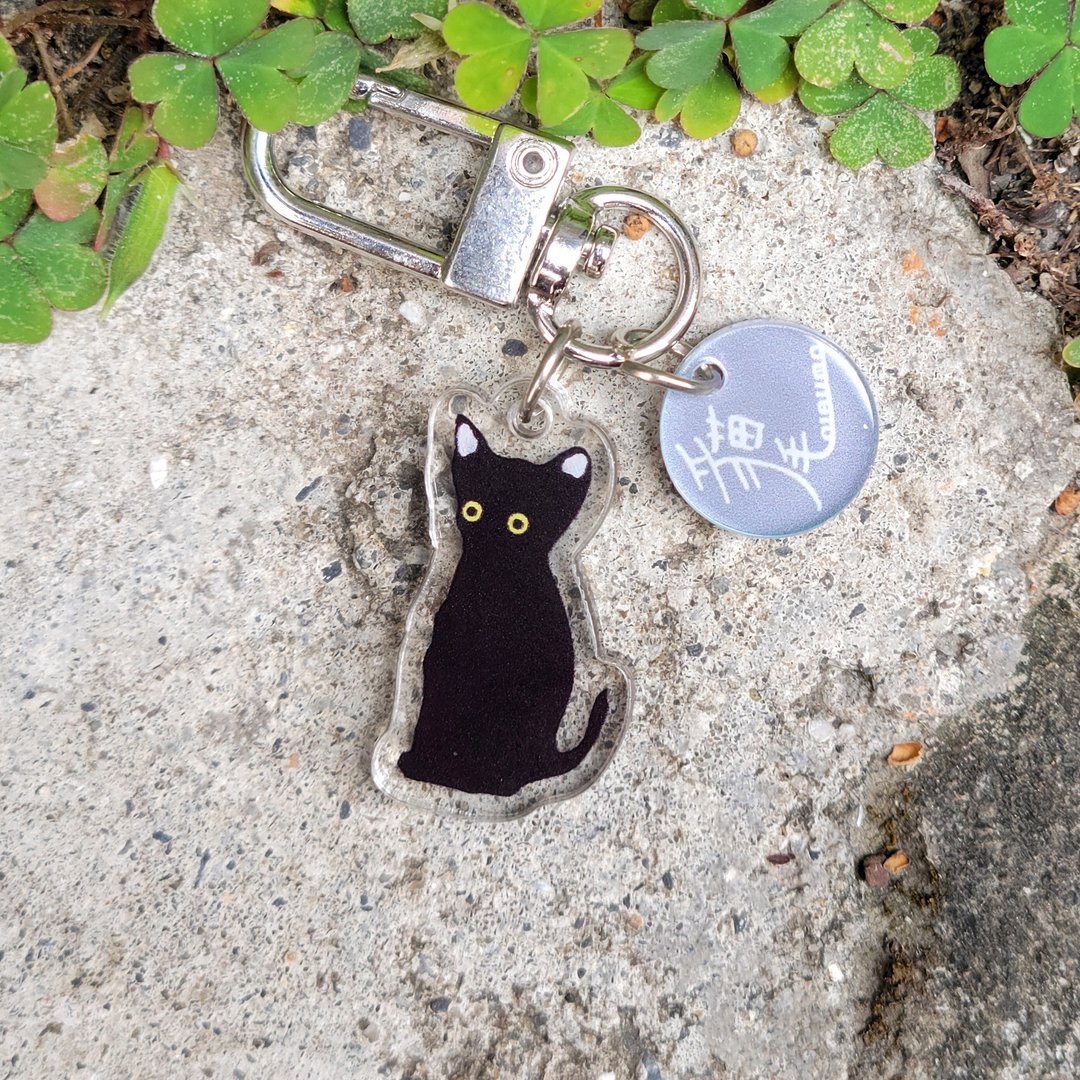 猫毛 压克力吊饰 钥匙圈 airpods  / 千惠子 - 吊饰 - 压克力 多色