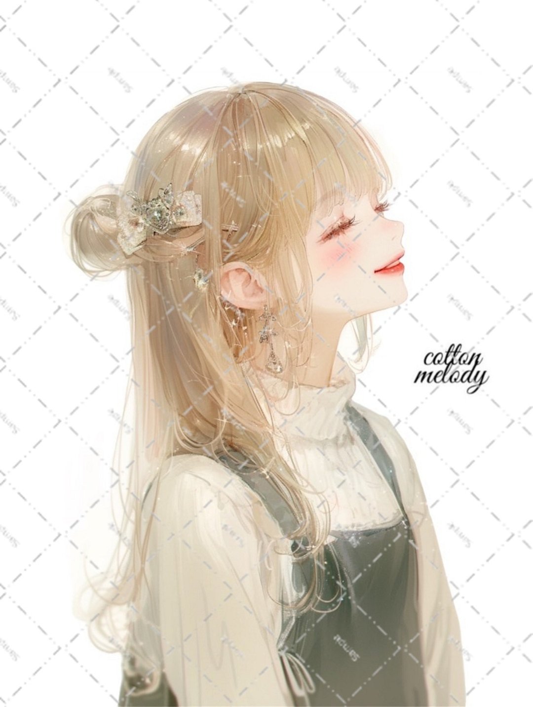 original sticker no.5596 人物贴纸 原创贴纸 人物贴纸 女孩贴纸 原创人物贴纸 - 贴纸 - 纸 