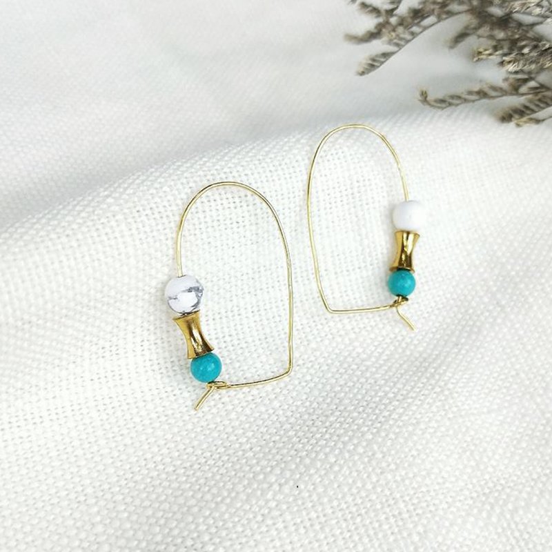 随心所欲-耳环 - 耳环/耳夹 - 铜/黄铜 