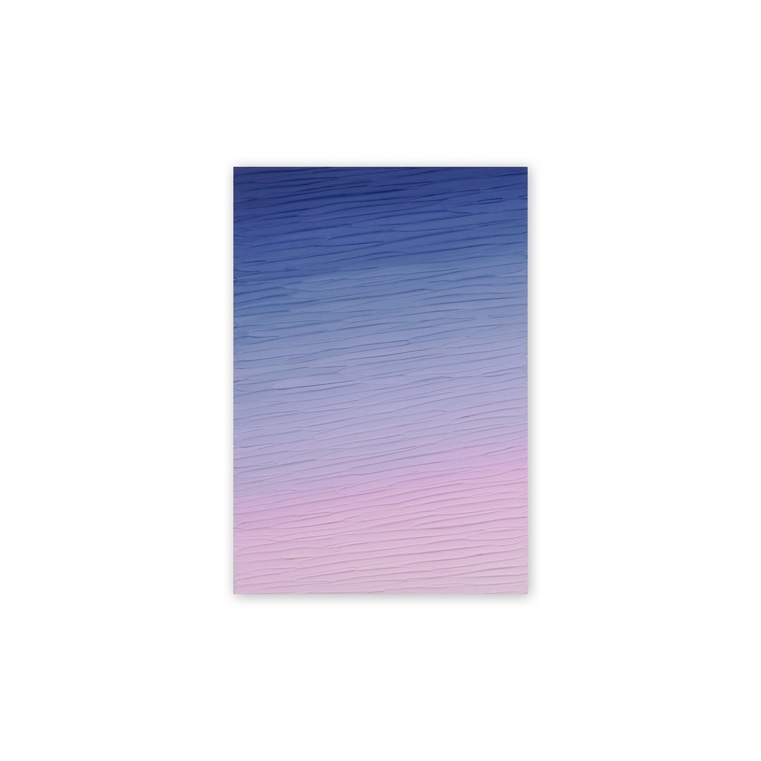 【日落】粉红色与紫色抽象画/日本制肌理画/房间布置/渐变/疗愈 - 插画/绘画/写字 - 压克力 紫色