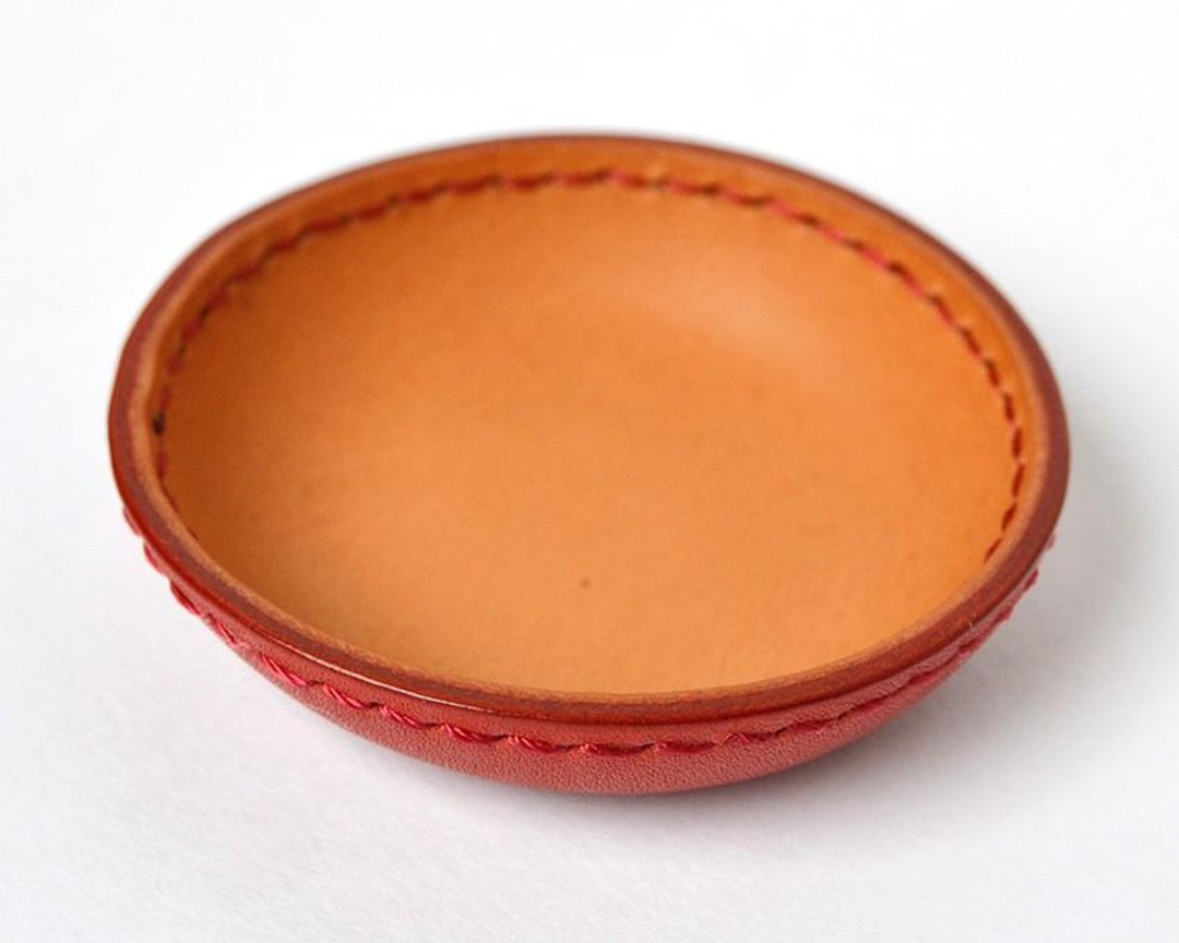 Leather Mini Tray 001 Red / Natural - 其他 - 真皮 红色