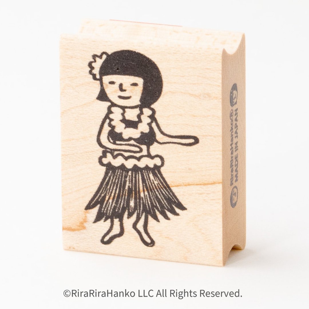 全新登场 呼女孩*30mm x 40mm*橡皮图章 * R974 - 印章/印台 - 木头 