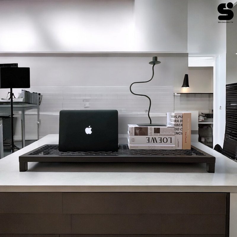 桌上型置物网架 商品展示架 盆栽架 桌面收纳 金属网格架桌上 - 置物架/篮子 - 其他金属 黑色