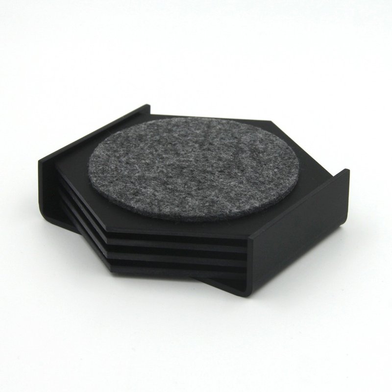 六边形 杯垫 Hexagon Coaster, 一套四个包座 - 其他家具 - 塑料 白色
