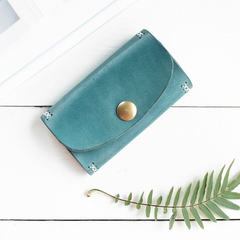 Rustic 六勾钥匙包∣海洋蓝手染植鞣牛皮革∣多色 - 钥匙链/钥匙包 - 真皮 蓝色