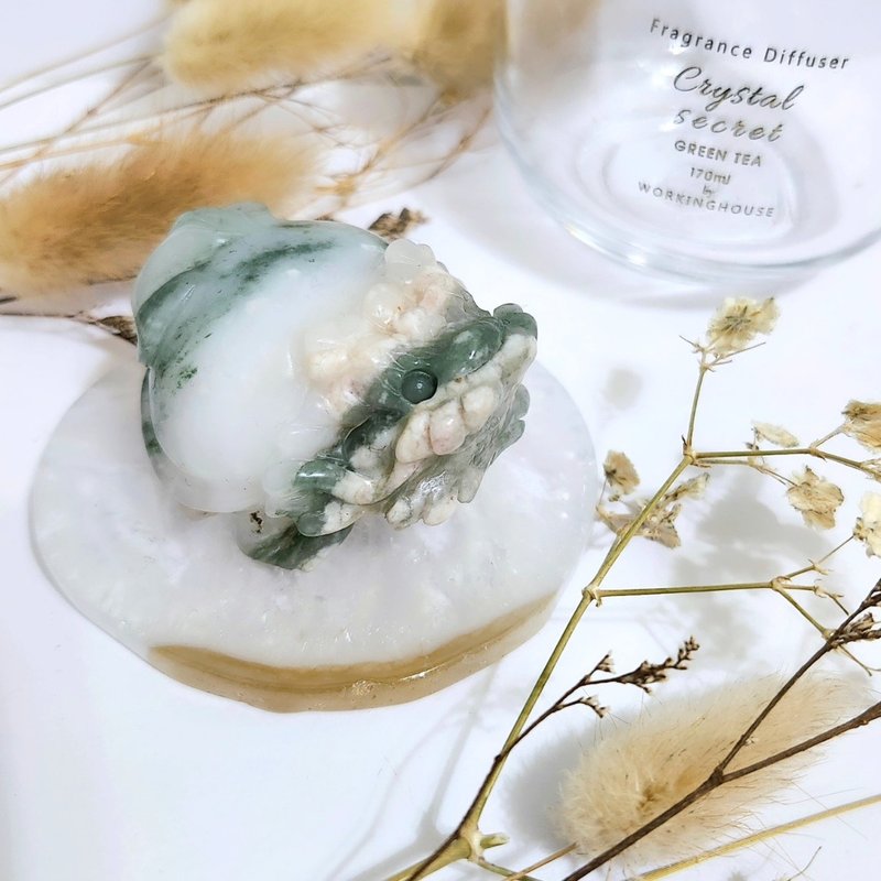 粉水草玛瑙龙龟 - 摆饰 - 水晶 绿色