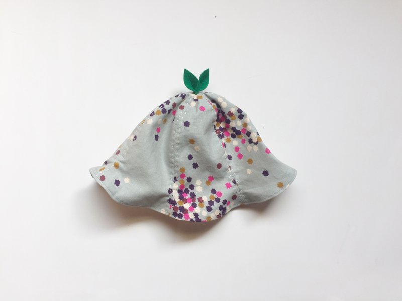 Grow Up! Leaf Hat / Konpeito - 婴儿帽/发带 - 棉．麻 灰色