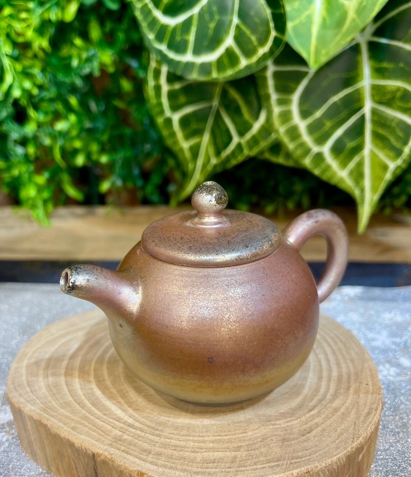 金银彩落灰柴烧壶 陶瓷 手拉胚 - 陶艺 - 陶 