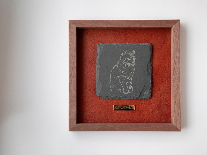 定制化 宠物石板相框 - 画框/相框 - 石头 