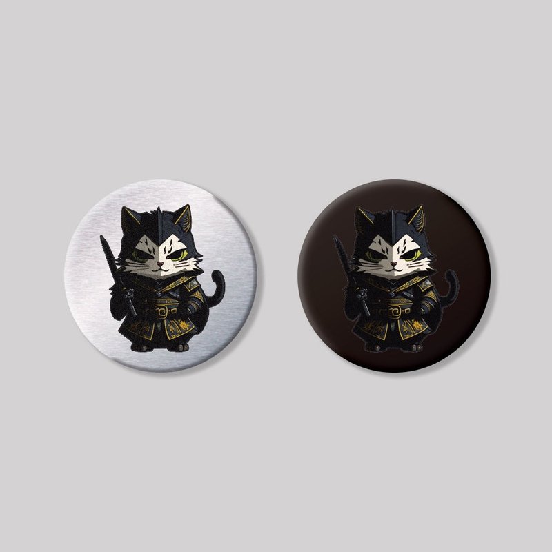 NO.3/战国喵喵/圆形/铝牌饰贴 SunBrother孙氏兄弟 - 贴纸 - 铝合金 