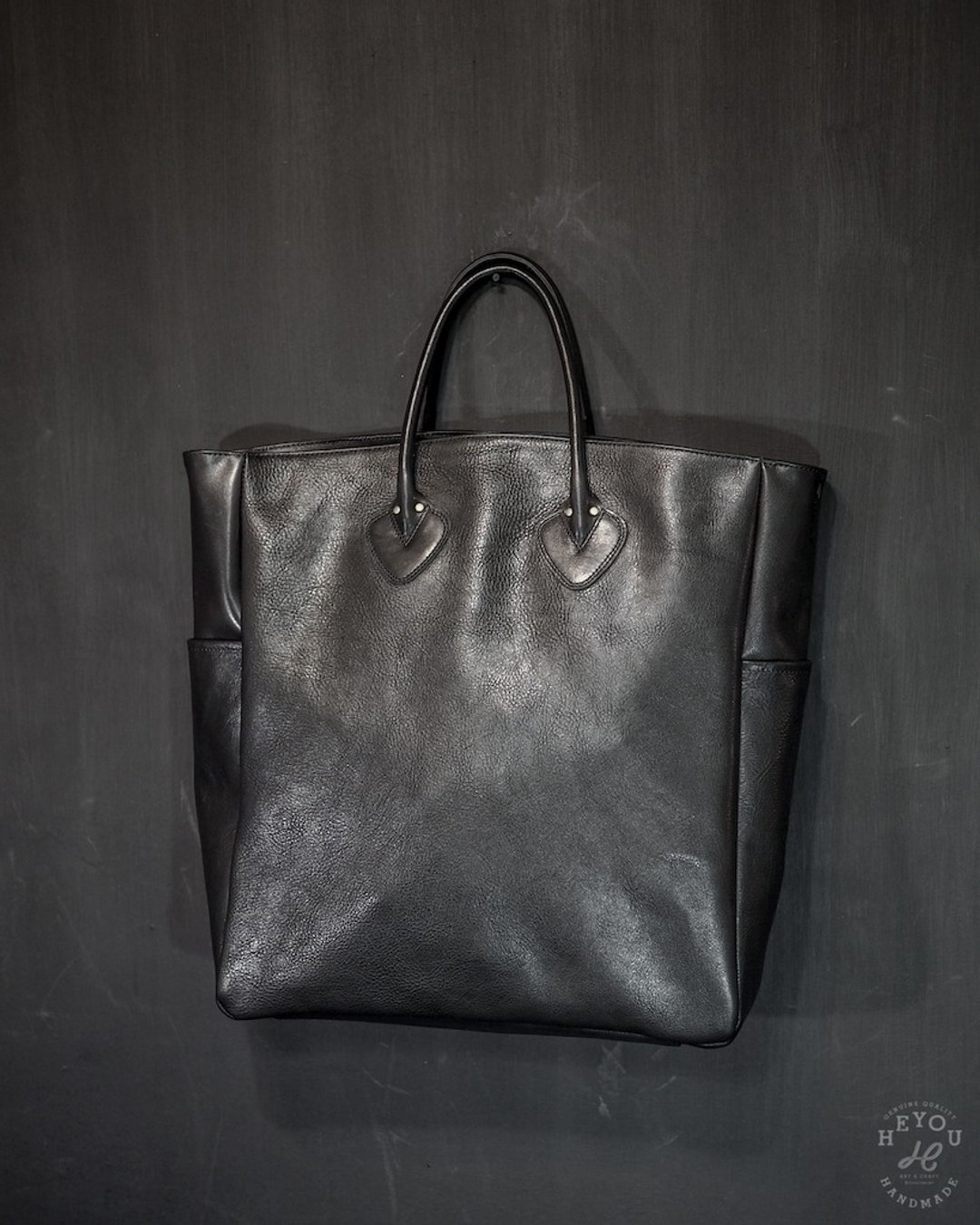 Leather Tote 植鞣革托特包 - 黑色款 - 手提包/手提袋 - 真皮 黑色