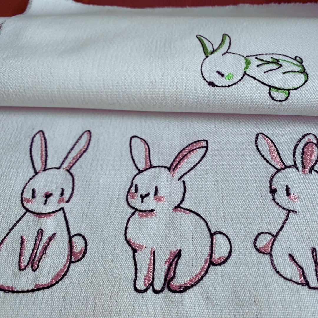 Baby rabbit machine embroidery design 6 Digital files 兔子刺绣 - 其他数码设计 - 其他材质 