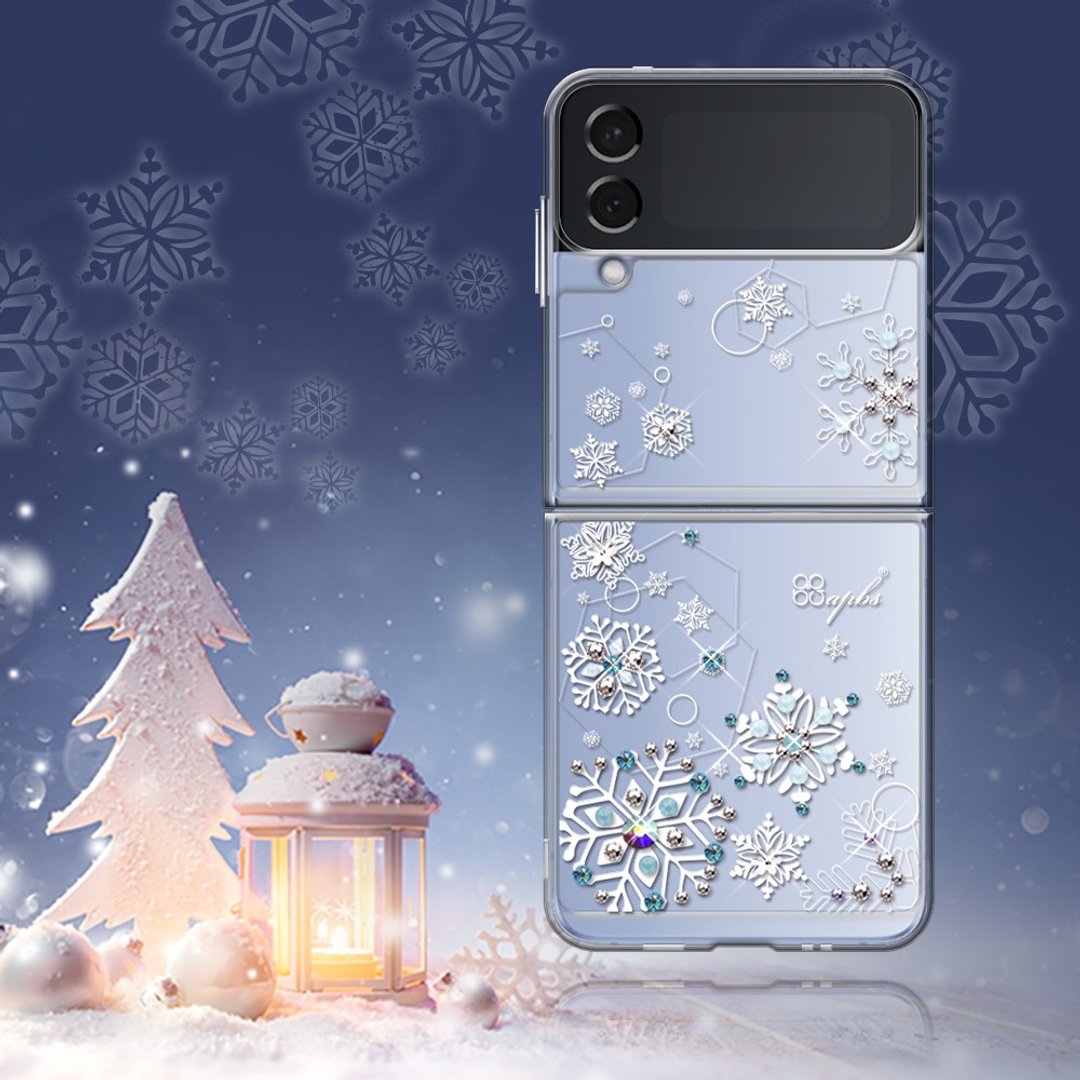 Samsung Galaxy Z Flip4 5G 防震双料水晶彩钻手机壳-纷飞雪 - 手机壳/手机套 - 其他材质 多色