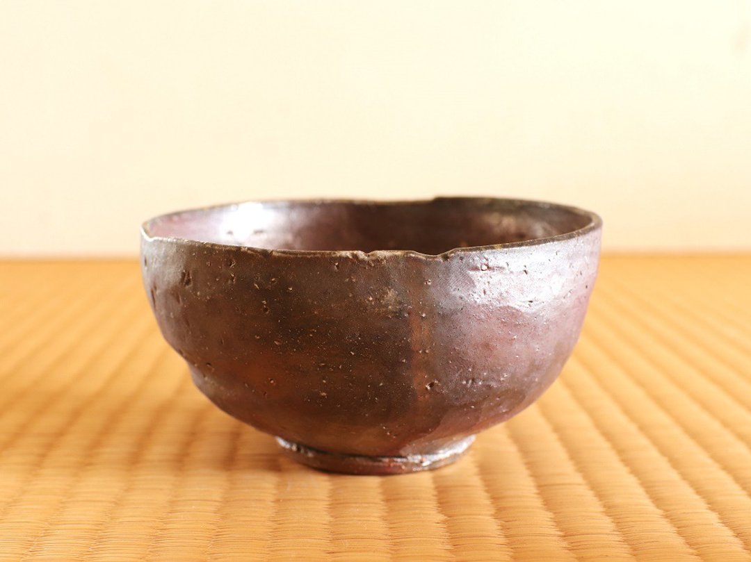 Bizen ware bowl (with paulownia box) ty-015 - 碗 - 陶 咖啡色