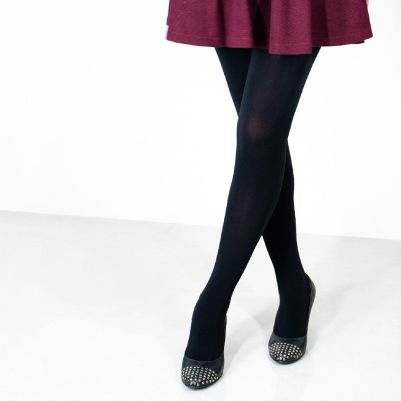 塑腹提臀天鹅绒全弹裤袜 | 黑色 - 丝袜 - 棉．麻 黑色