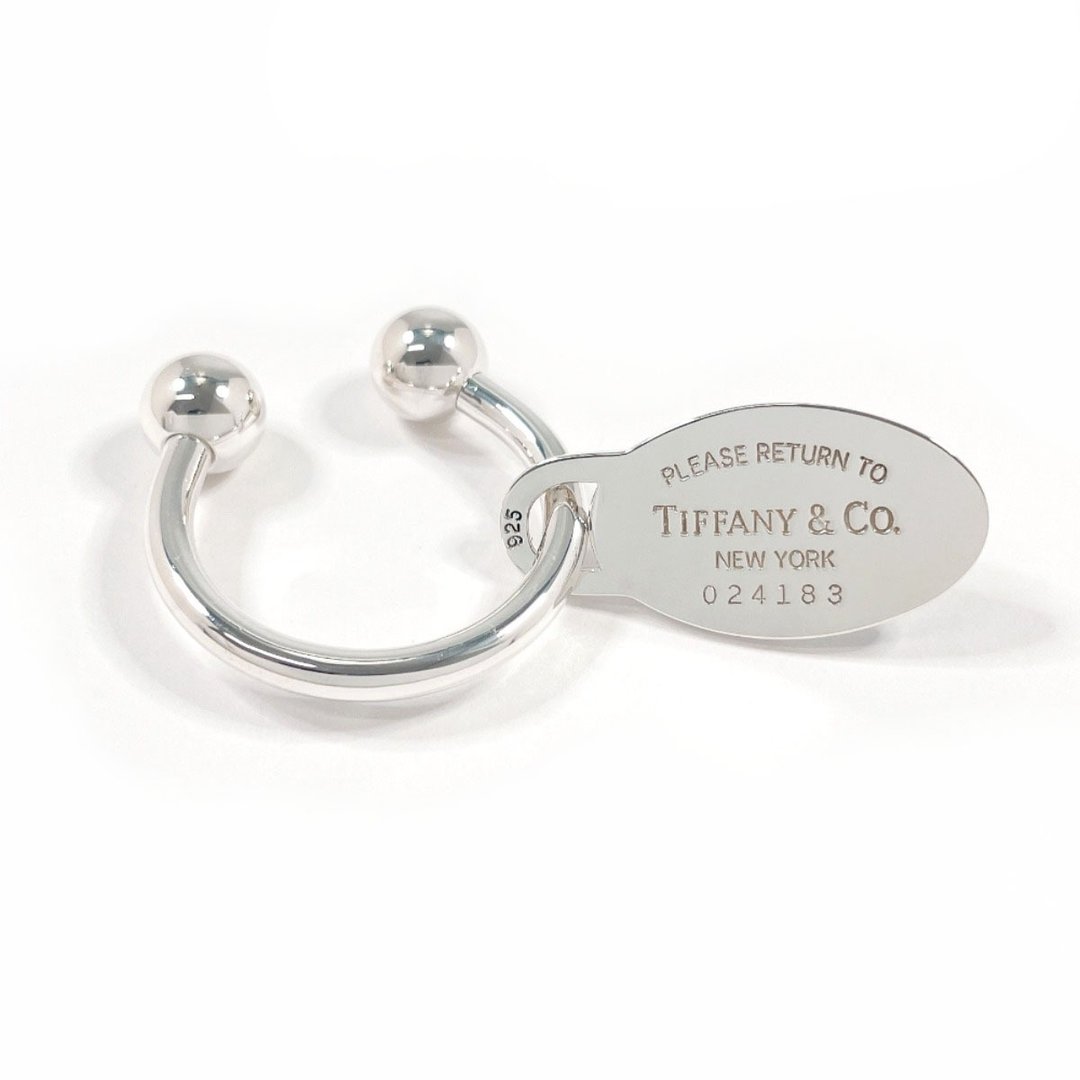 【日本直送 二手美品】蒂芙尼 TIFFANY&Co. 钥匙圈 椭圆标签 钥匙圈 Return to Tiffany 银 925 - 钥匙链/钥匙包 - 纯银 银色