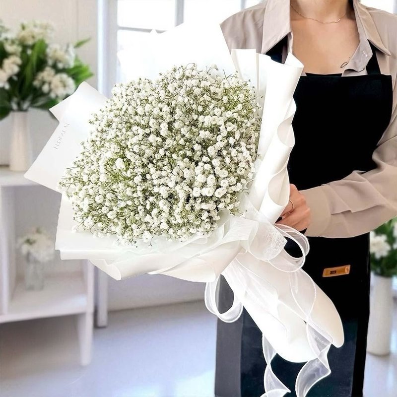 梦幻星空优雅白满天星鲜花花束 - 植栽 - 植物．花 紫色