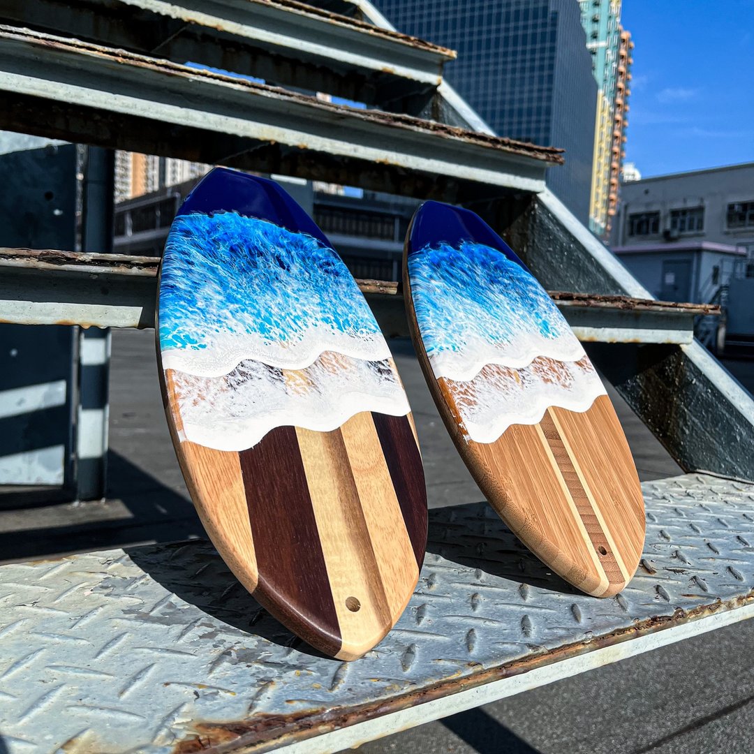 【现货】手工制树脂海浪木托盘 - 托盘/砧板 - 树脂 咖啡色