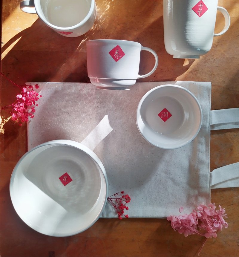 春联手作碗 - 碗 - 瓷 白色