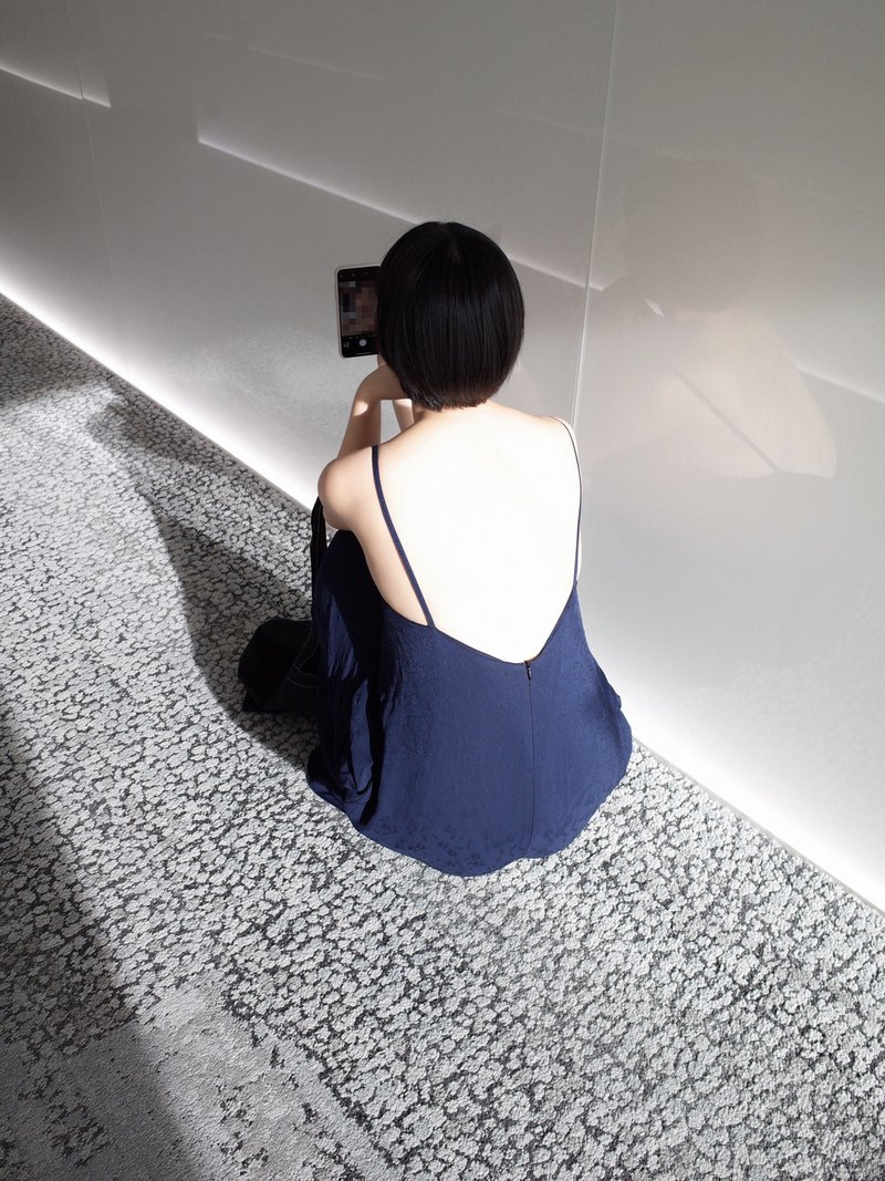 美背 落地连身裤 两色 - 背带裤/连体裤 - 聚酯纤维 黑色