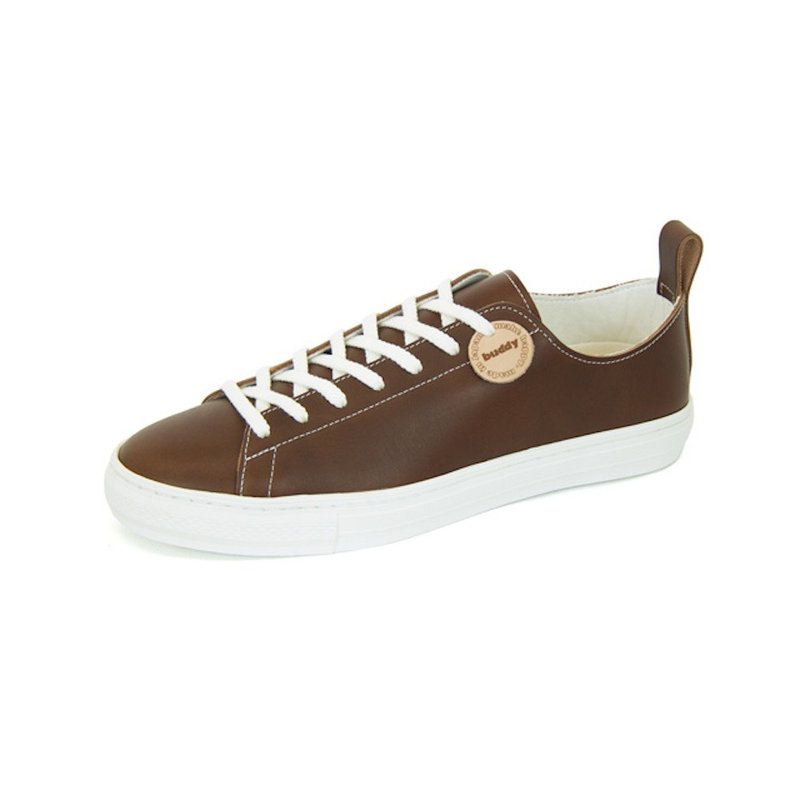Bull Terrier Low Smooth Brown / brown leather sneakers - 女款运动鞋/球鞋 - 真皮 咖啡色