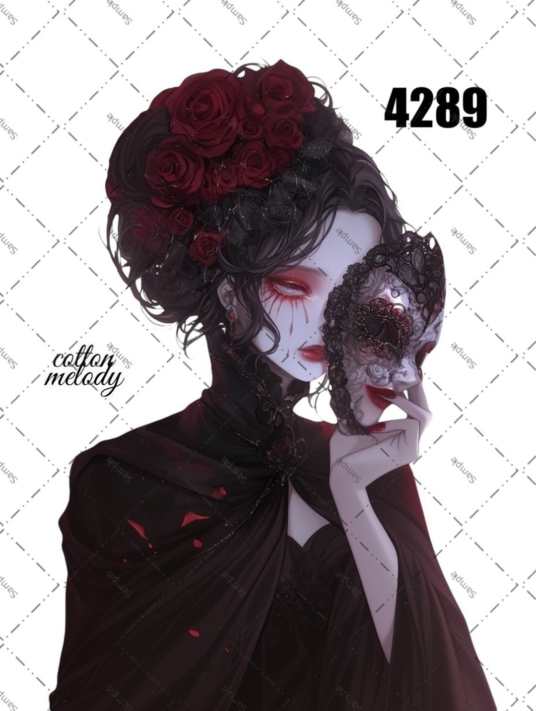 original sticker no.4289 人物贴纸 原创贴纸 原创人物贴纸 装饰贴纸 cotton melody - 贴纸 - 纸 