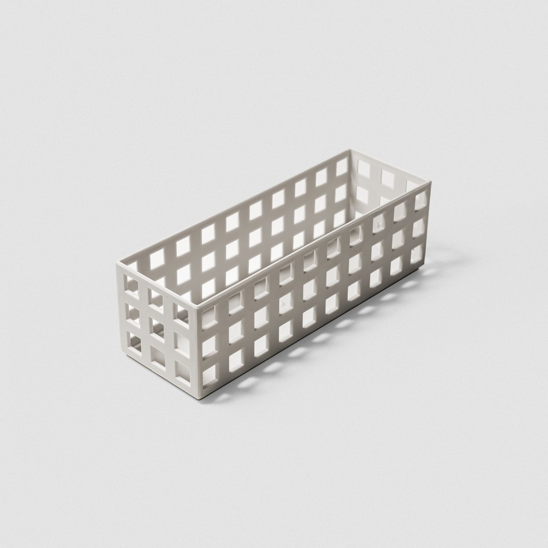 多件优惠-积木系列收纳篮 L20.9xW6.9xH6.7cm 台湾制 G03101F - 收纳用品 - 塑料 白色