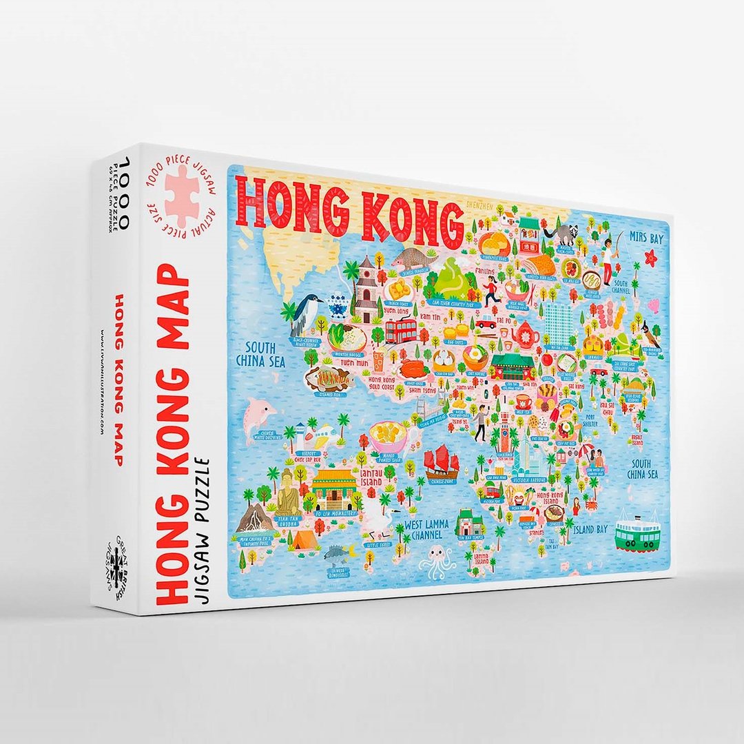 香港地图拼图 (1000块) - 拼图 - 纸 多色
