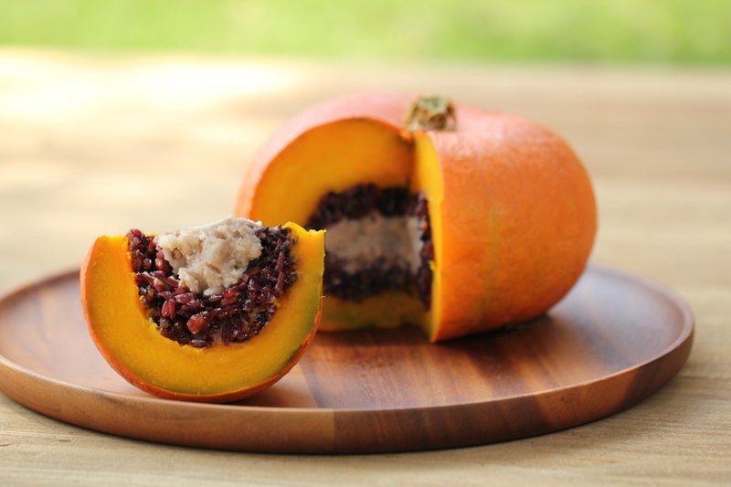 端午预购 - 紫米芋泥南瓜盅 - 整颗的大粽子-素 - 面/面线/米粉 - 新鲜食材 橘色