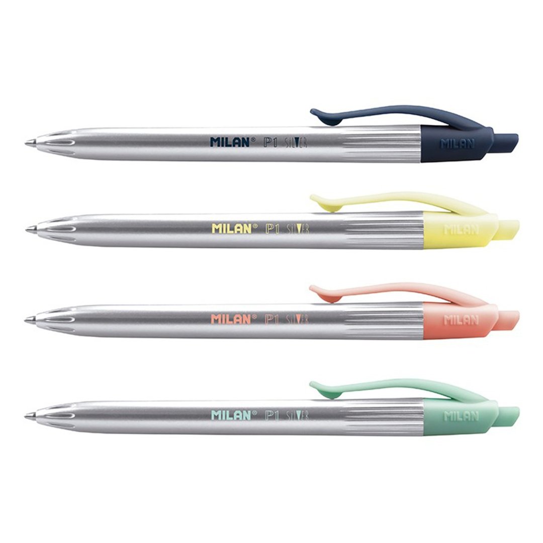 MILAN P1 SILVER原子笔(蓝)_1.0mm(笔杆4色可选) - 圆珠笔/中性笔 - 塑料 多色